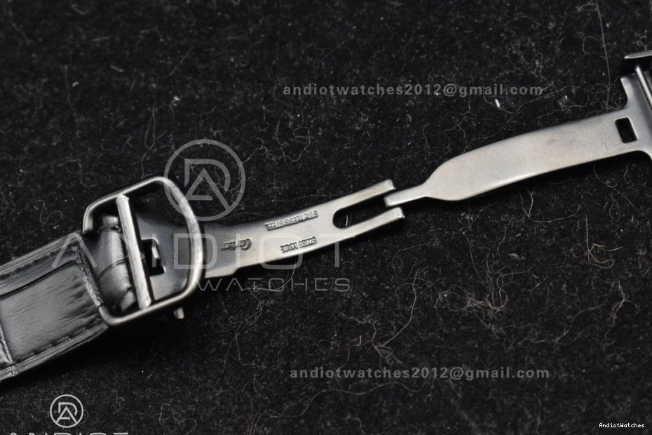 on Strap BVF Black 1046 Cartier MIYOTA de Black 1:1 Dial ZeroBulk Best 40mm Santos Edition Leather PVD 0415